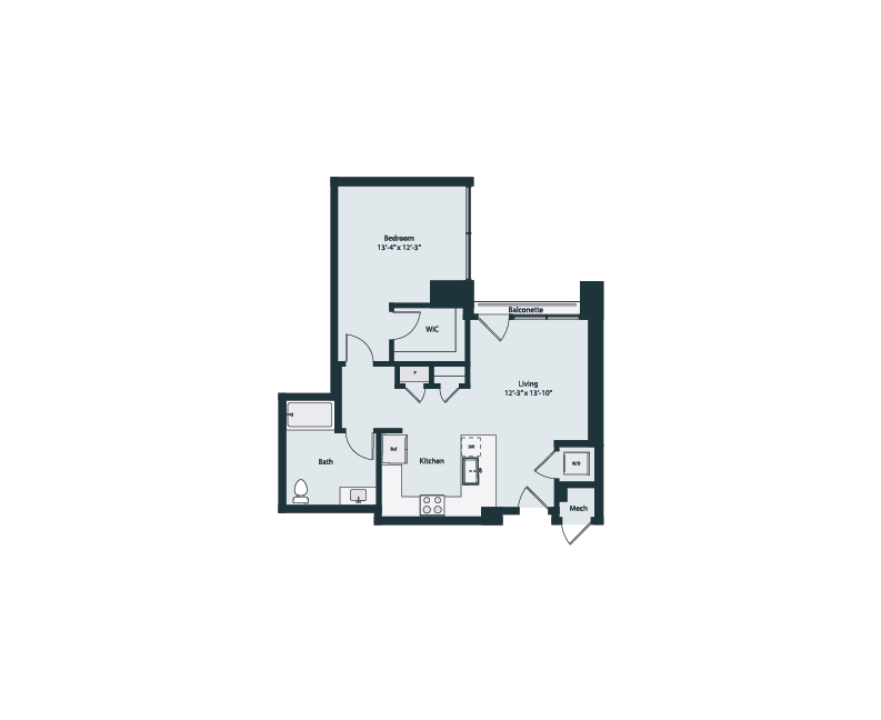 Floor plan layout diagram for A1-5ADA